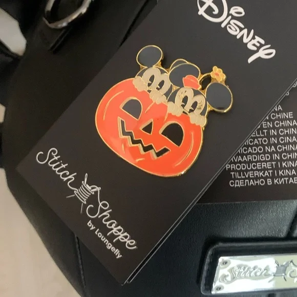 Loungefly x Disney Mickey Mouse Spider Glow in the Dark Crossbody Bag Purse NWT